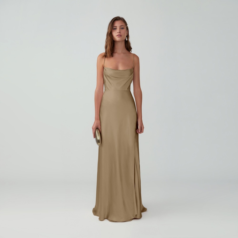 Fame and Partners Strappy Draped Gown